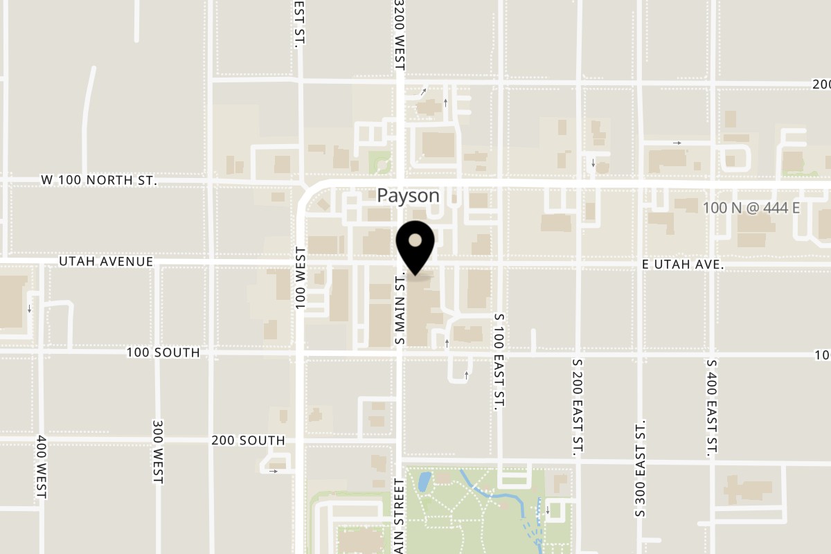 Map showing the location of Snapper Seafood and Mexican Cuisine on 11 S Main St in Payson